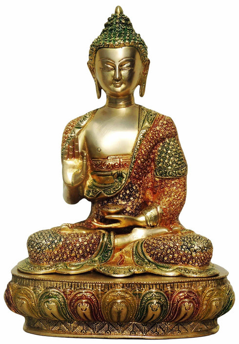 Brass Buddha Big Statue 10.33Kg